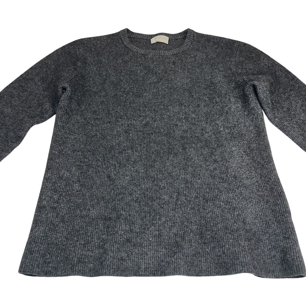 Candy & Caviar Heavyweight Wool/Cashmere Dark Gray Crew Neck Sweater Size M